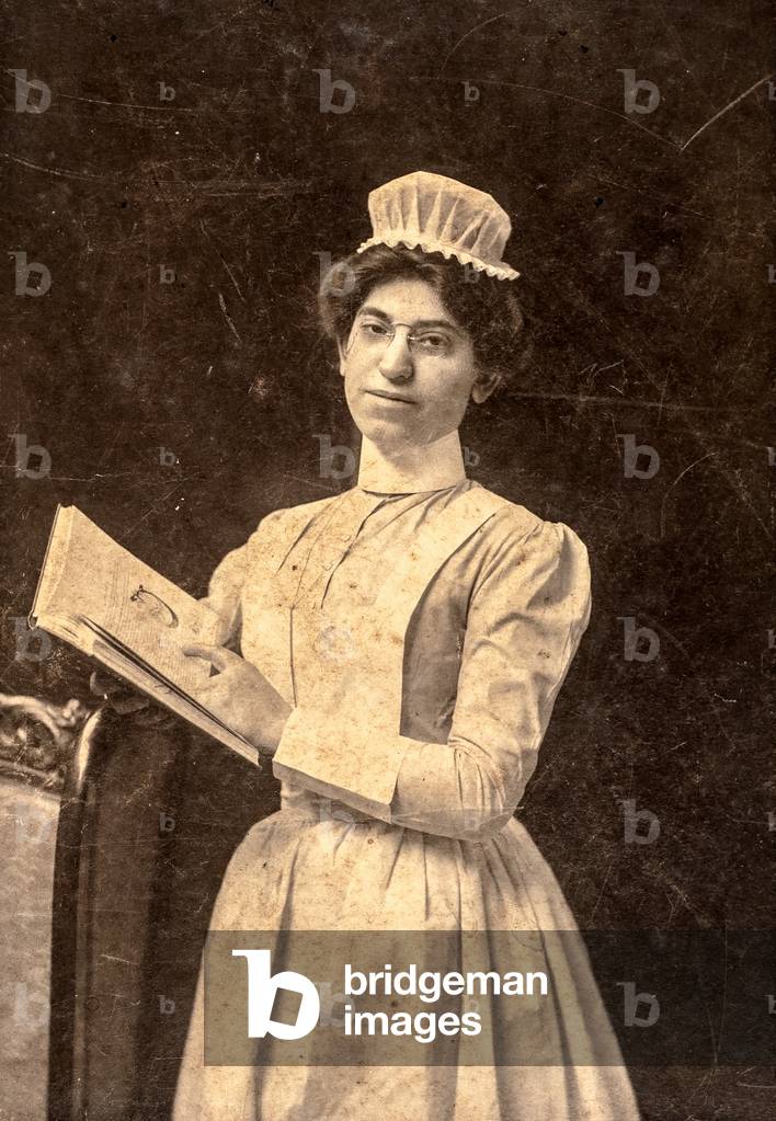 Portrait of Nurse with Book, Baltimore, MD, USA, c.1890 (cabinet card)