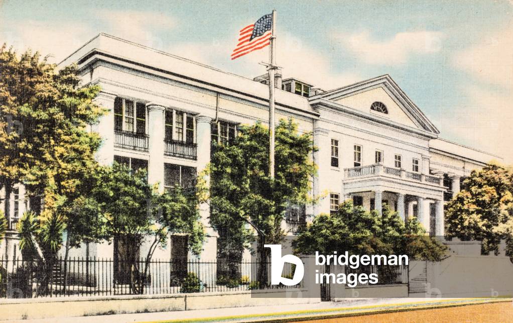 The U.S. Marine Hospital Mobile, Alabama, USA, 1947 (postcard)