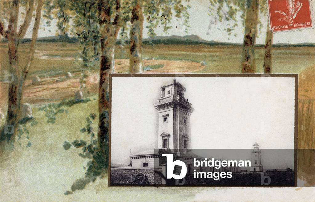 Sainte Adresse, Normandy, France: the lightouse, postcard, 1911