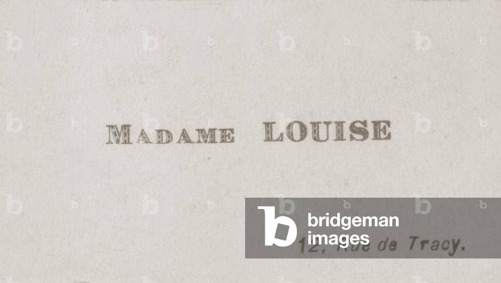 visiting card of a prostitute Madame Louise living in Paris