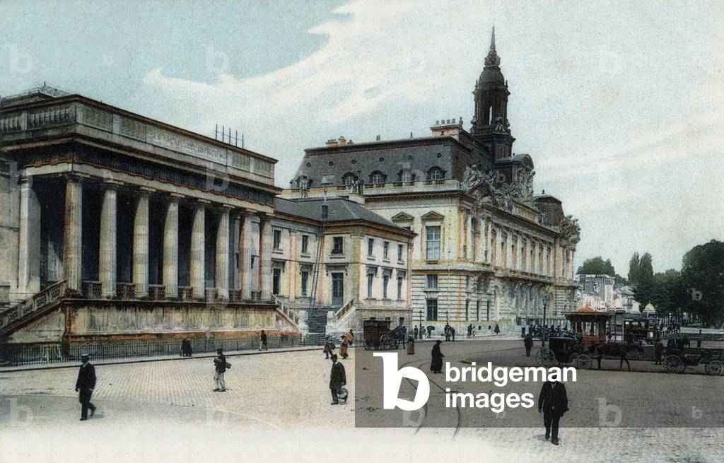Tours, France: the law courts and the new city hall, postcard, 1913
