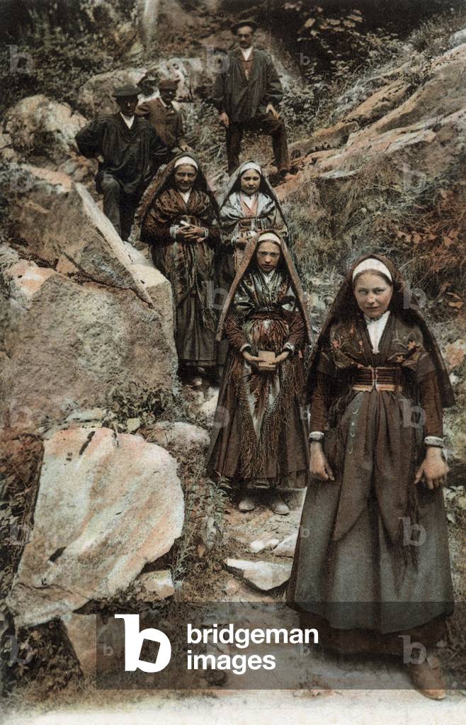Postcard Montagnards Going to the Church 1908