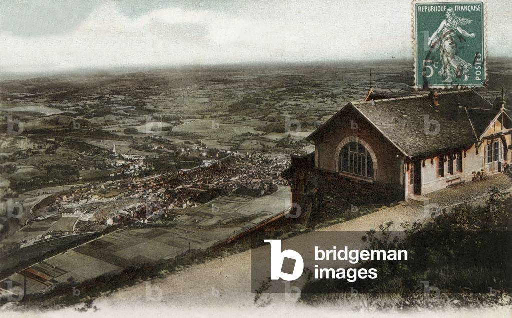 Lourdes (France): station of funicular, postcard, c. 1910