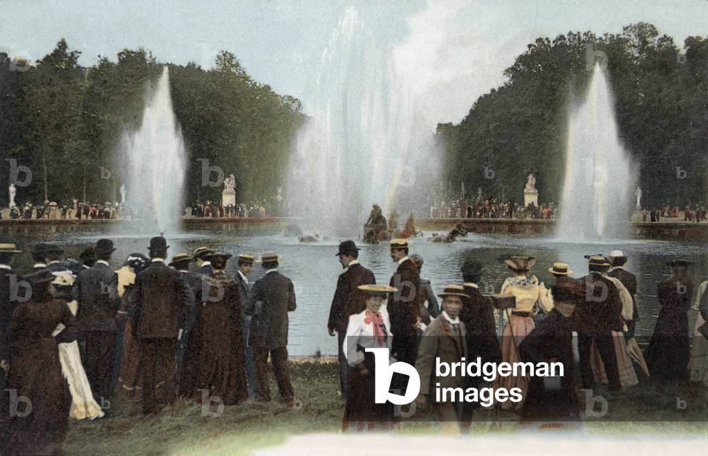 The waters in gardens of Versailles, France, c. 1906