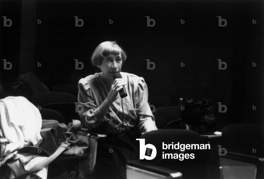 Anne Clancier French psychoanalyst specialized in art and literature here during AIHP (international association for history of psychoanalysis) day in Marseille (France) in 1990