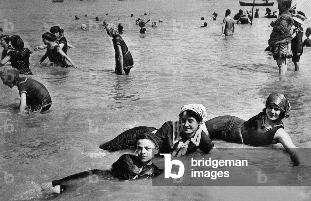 Treport, Normandy, France: bathers, c. 1915