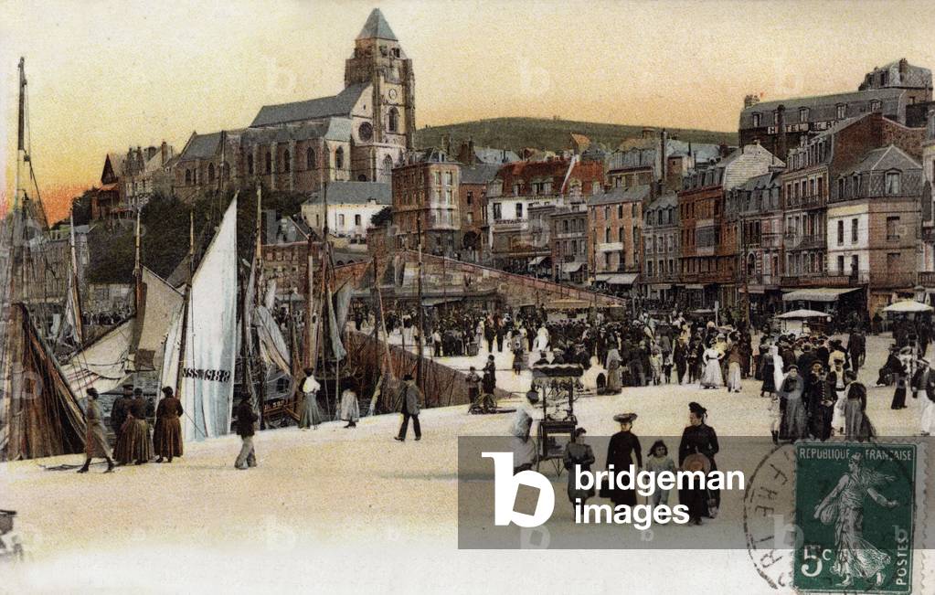 Le Treport, Normandy, France, postcard, 1912