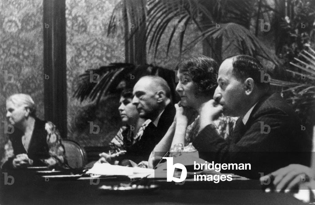 13th Congress of psychoanalysis of Lucerne in 1934: l-r: Katherine Jones, Ernest Jones Marie Bonaparte, Sandor Rado