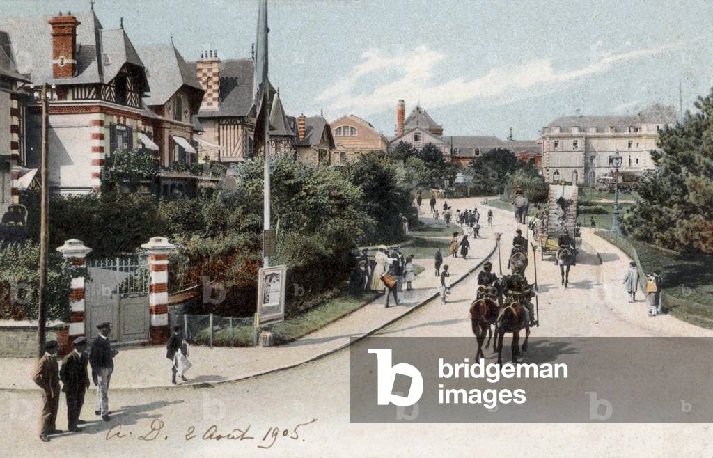 Cabourg (Normandy, France) postcard, 1905