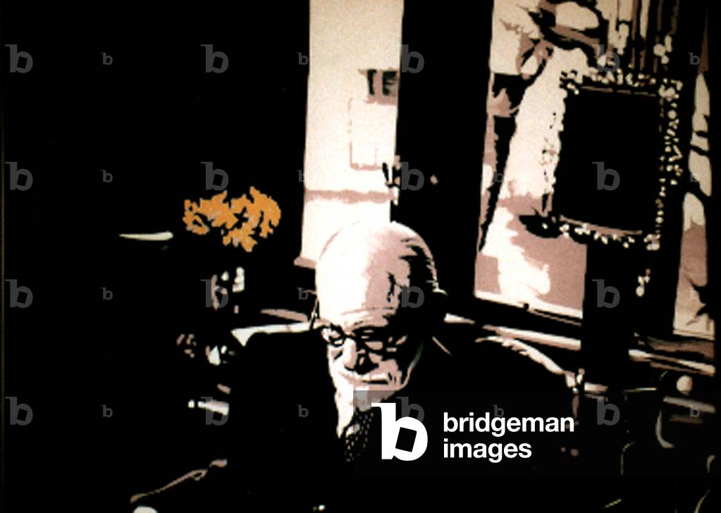 Austrian psychoanalyst Sigmund Freud (1856-1939) painting by Bernard Rancillac, 1988