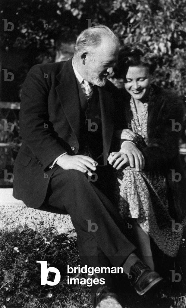 Rene Laforgue (1894-1962) founder of psychoanalytic society of Paris here with his wife Delia Laforgue c. 1960