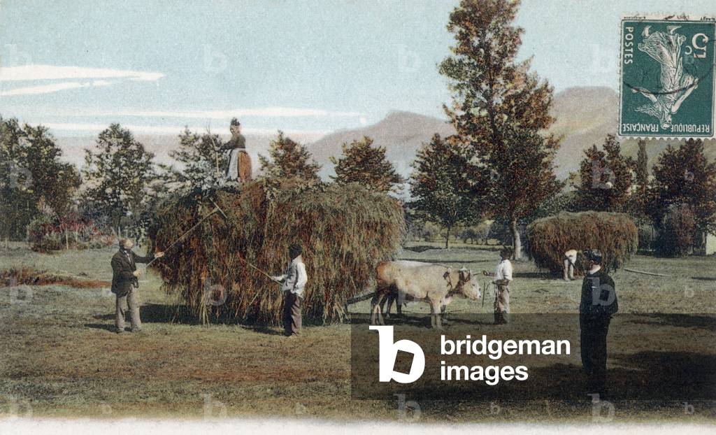 Uriage les Bains, France: the lawn, postcard, c. 1905