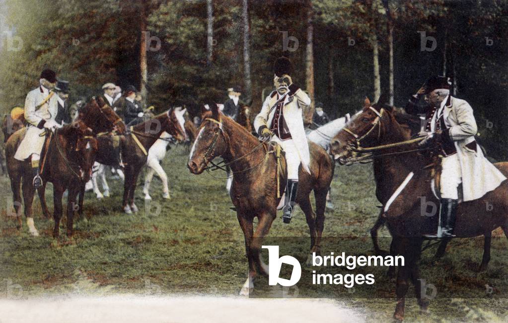 Compiegne, France: hunting, postcard