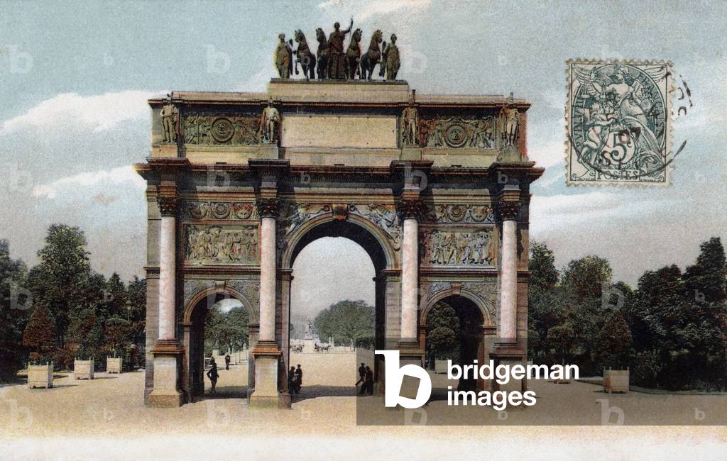 Paris: the Arc de Triomphe du Carrousel, 1907 (postcard)