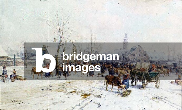 A Cattle Market in Winter