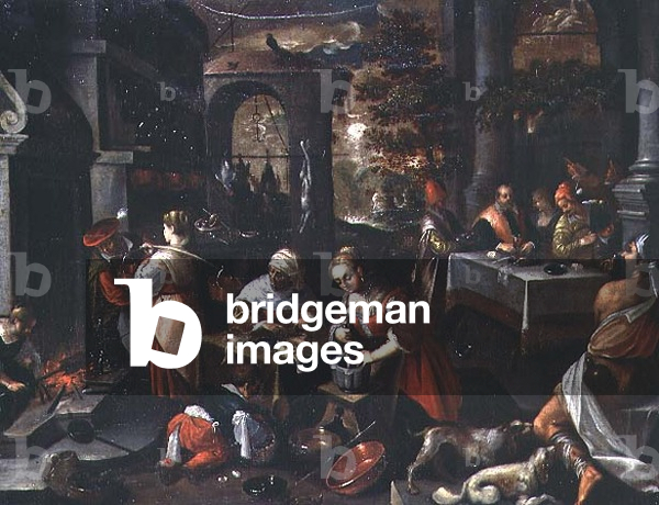 Lazarus at the feast of Dives (oil on canvas)