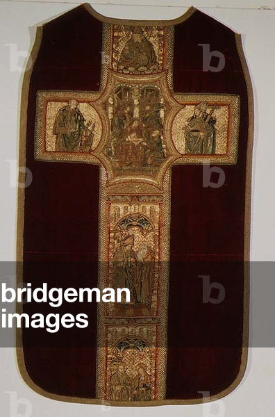 Chasuble with orphreys, Flemish, early 16th century (canvas, gilt and silk thread)