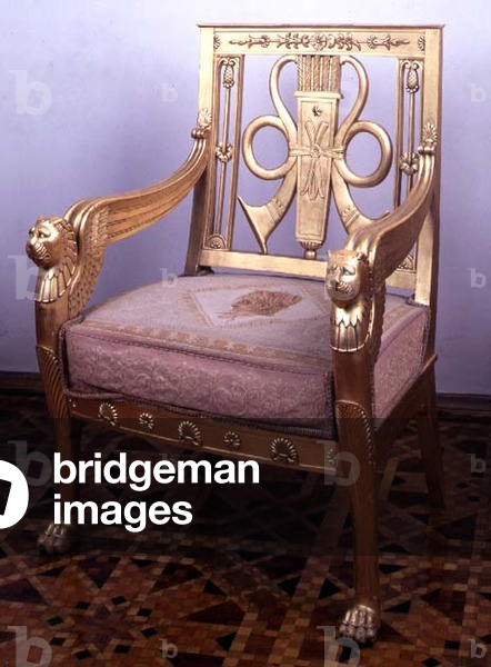 Armchair from a drawing room suite, St. Petersburg, 1805-6 (wood and upholstery)