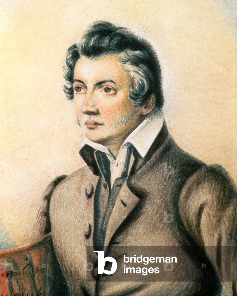 Portrait of Nikita Muravyov, 1836 (w/c and coloured pencils)