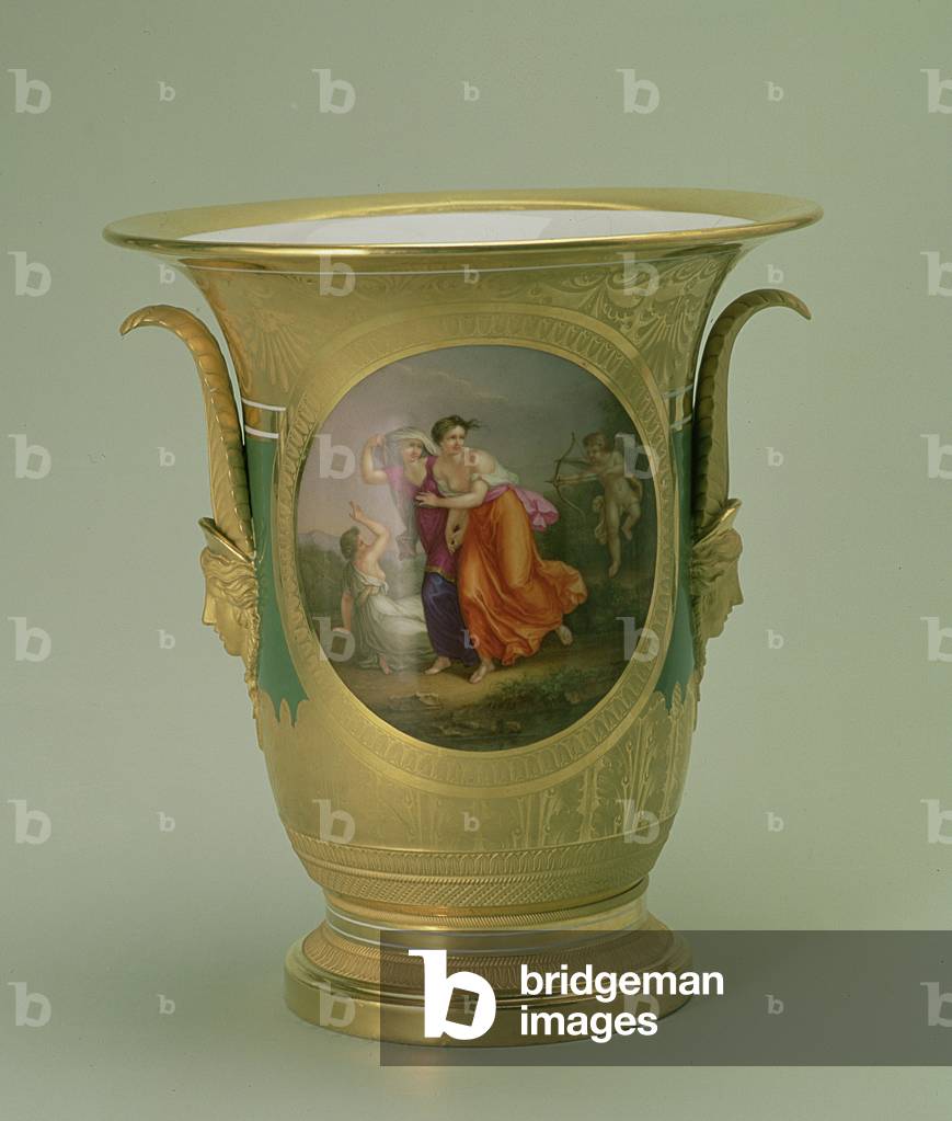Jardiniere painted by Semyon Afanasievich Golov (1783-1849) from the Imperial Porcelain Factory, St. Petersburg, c.1829 (porcelain)