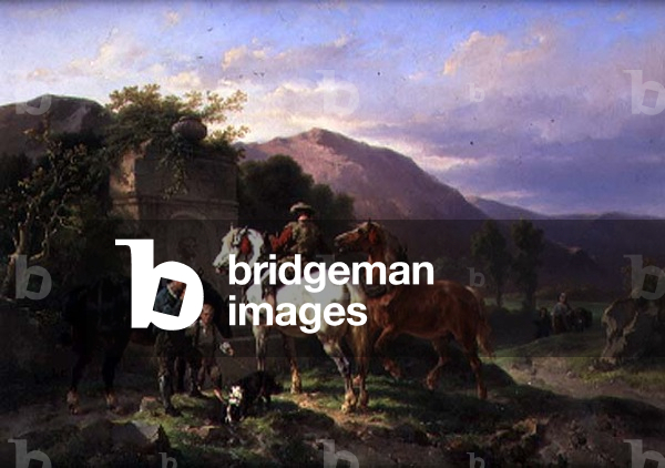 Watering the Horses (oil on canvas)