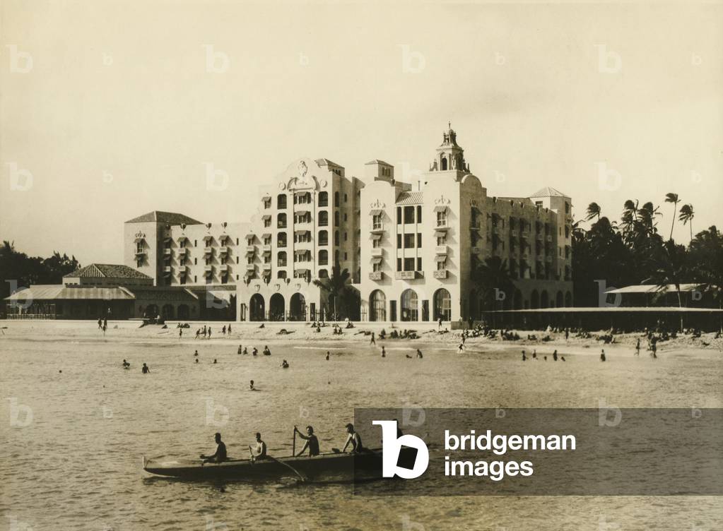Waikiki, 1928 (b/w photo)