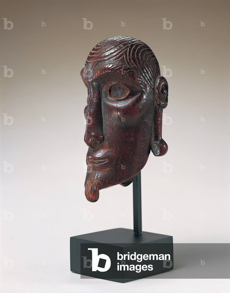 Moai kavakava, head fragment, Easter Island (wood)
