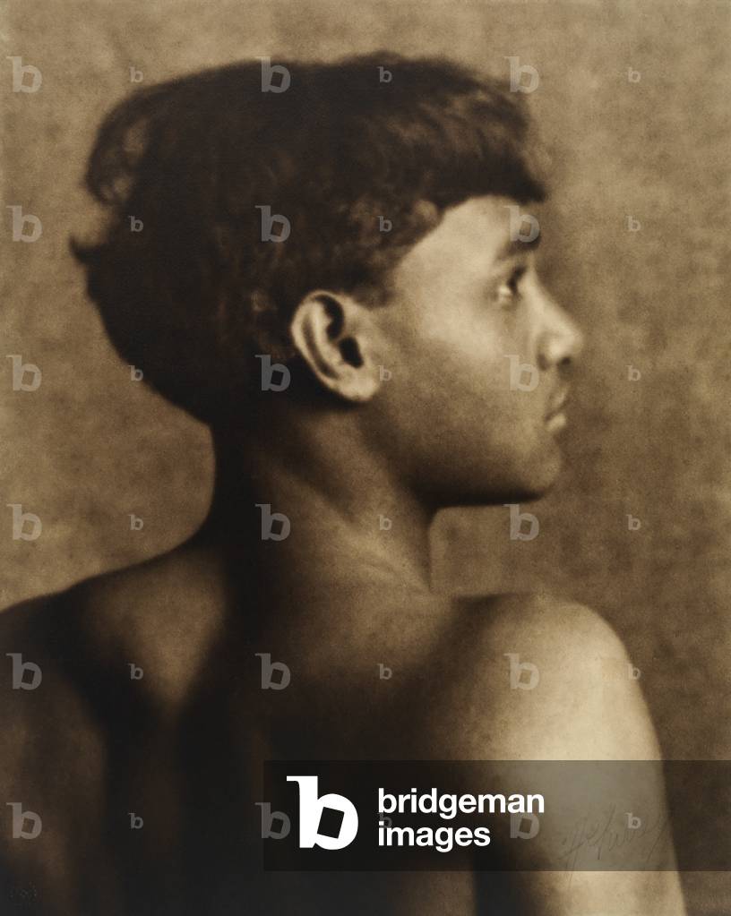 Full Hawaiian Boy, 1909 (toned silver bromide print)
