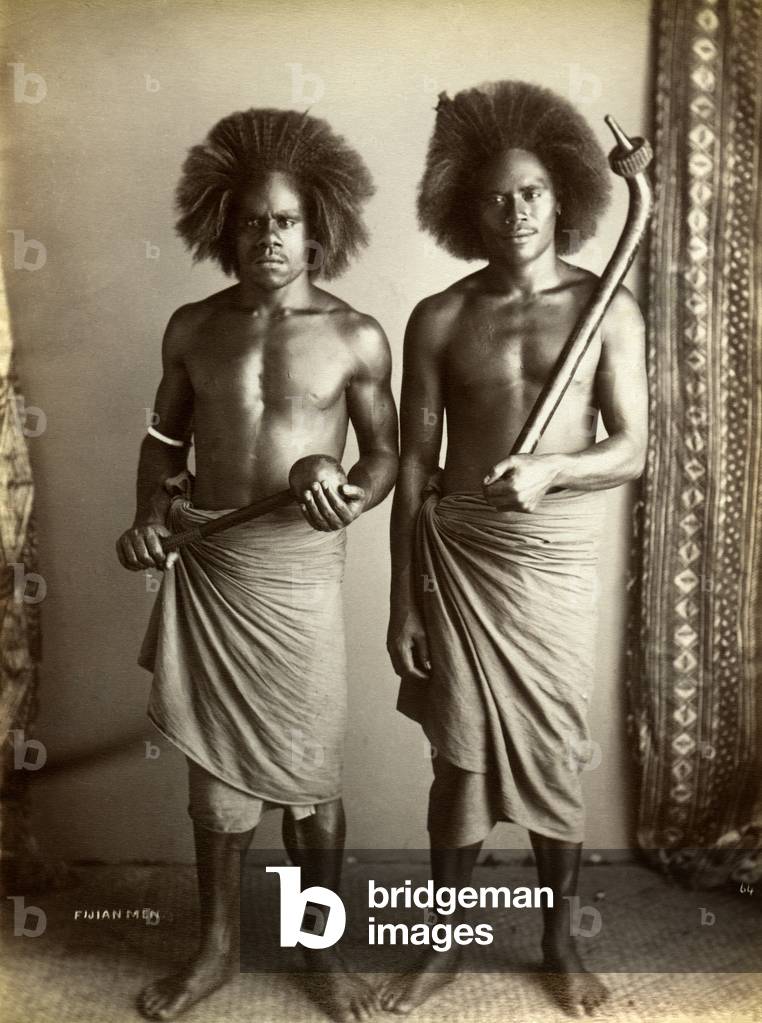 Fijian men, Fiji, c.1880s (albumen print)