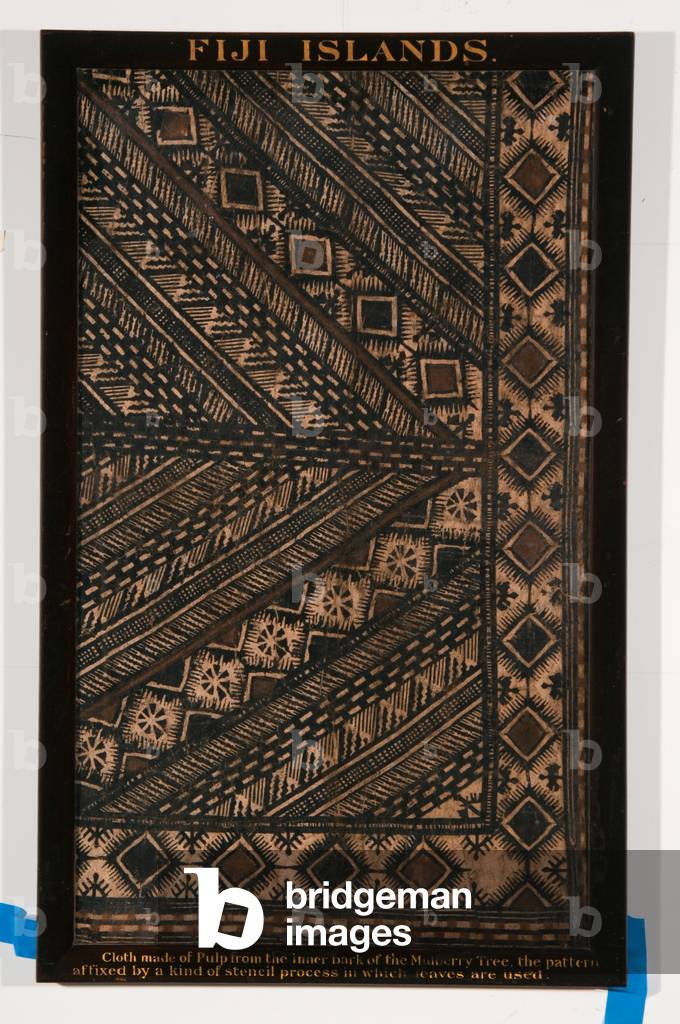 Masi bolabola, barkcloth, Fiji, early 19th century (vegetal fibre, pigment)