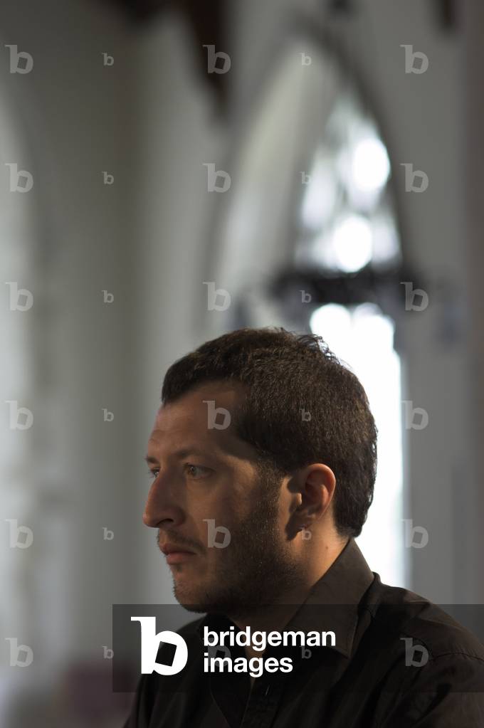 Thomas Ades - portrait of the English composer and artistic director of the Aldeburgh festival in Orford Church during the Aldeburgh Festival, 1 June 2005