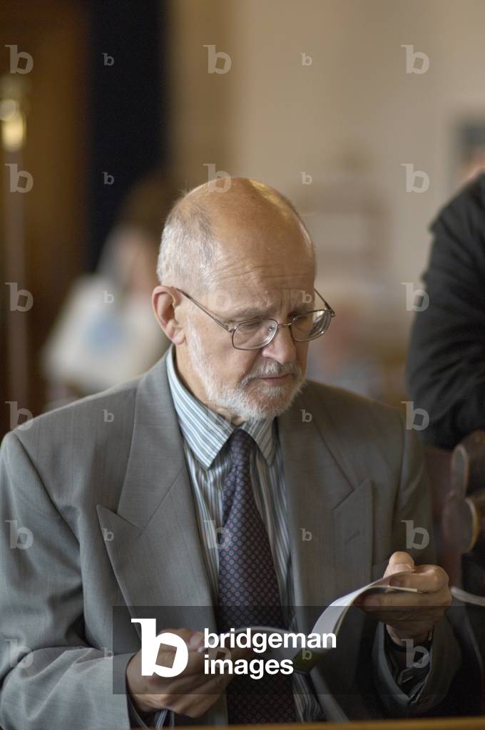 Nicholas Maw - British composer in Aldeburgh parish church, Suffolk, UK, June 2007