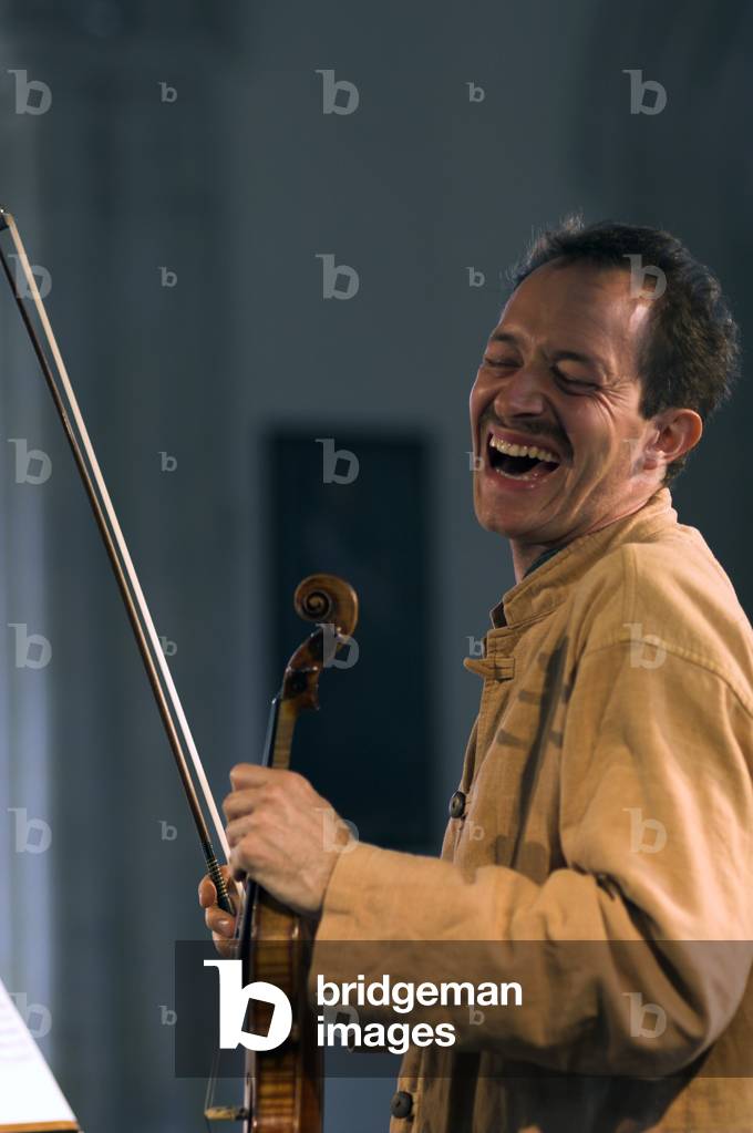 Anthony Marwood - portrait of the violinist performing in Orford Church, Suffolk during the Aldeburgh Festival, June 2005
