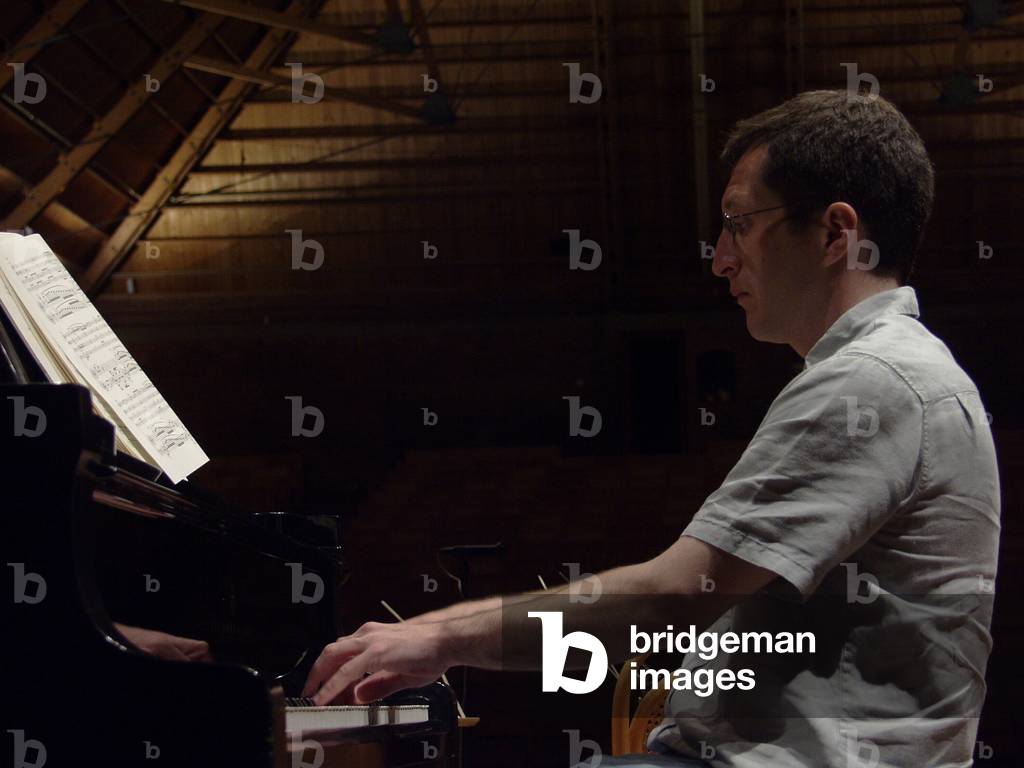 Thomas Ades performing, playing the piano, at Aldeburgh Festival - Snape, Summer 2003