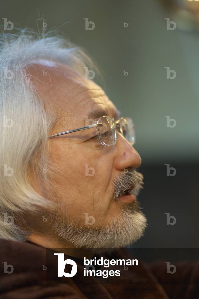 Masaaki Suzuki - portrait of the Japanese organist, harpsichordist and conductor rehearsing at the Framlingham church, Aldeburgh Music Festival, Suffolk, UK, June 2007