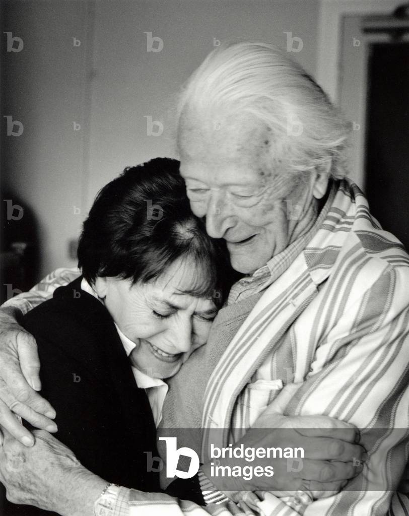 Hugues Cuenod with Elisabeth Soderström, in 1997 Swiss tenor