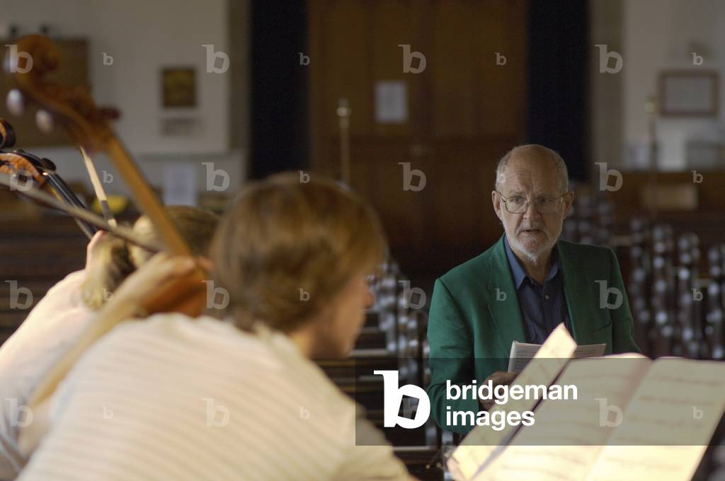 Nicholas Maw - British composer in Aldeburgh parish church, Aldeburgh Music Festival, Suffolk, UK, June 2007