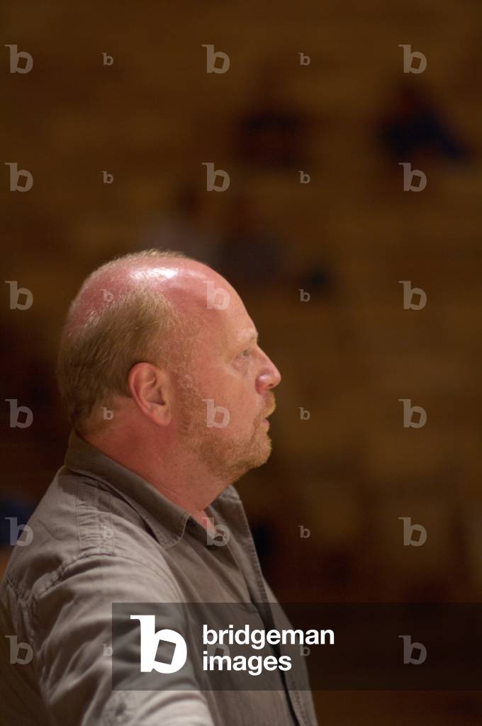 John Woolrich - portrait of the British composer at Snape Maltings during rehearsal for the Aldeburgh Festival, Suffolk, UK, June 2007