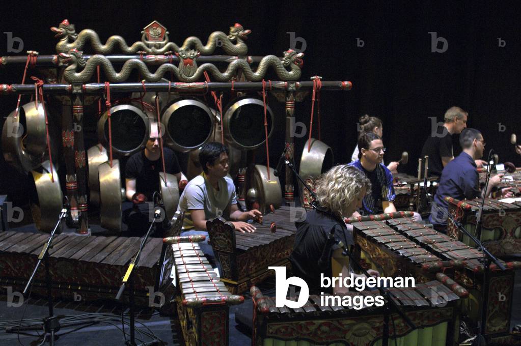 South Bank Gamelan Players - the percussion ensemble performing in Snape Maltings during the Aldeburgh Festival, June 2005