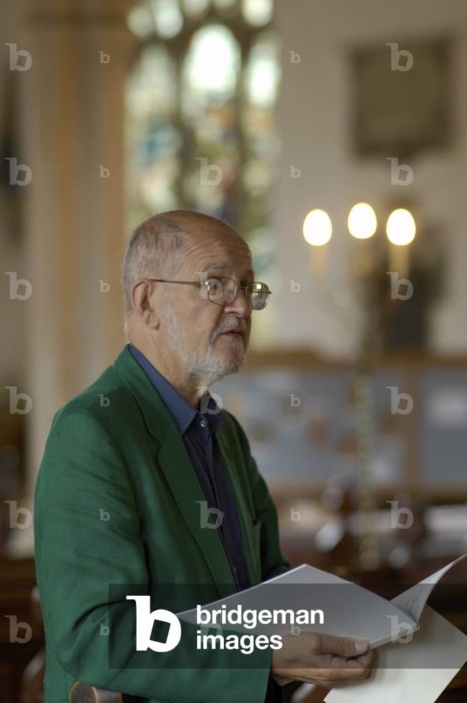 Nicholas Maw - British composer in Aldeburgh parish church, Aldeburgh Music Festival, Suffolk, UK, June 2007