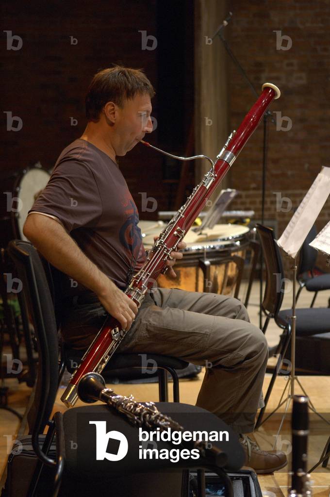 Bassoonist of the Northern Sinfonia at the Aldeburgh Music Festival, Snape Maltings, Suffolk, UK, June 2007