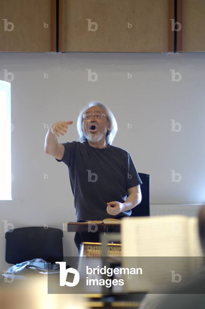Masaaki Suzuki - Japanese conductor at rehearsal with the  Britten-Pears Baroque Orchestra, Aldeburgh Music Festival, Snape Maltings, Suffolk, UK