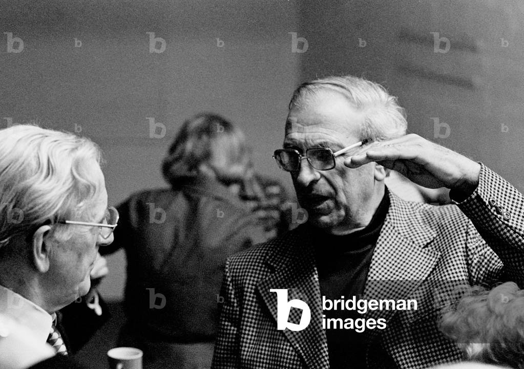 Hans Hotter (right) with  Peter Pears at Aldeburgh Festival 1977