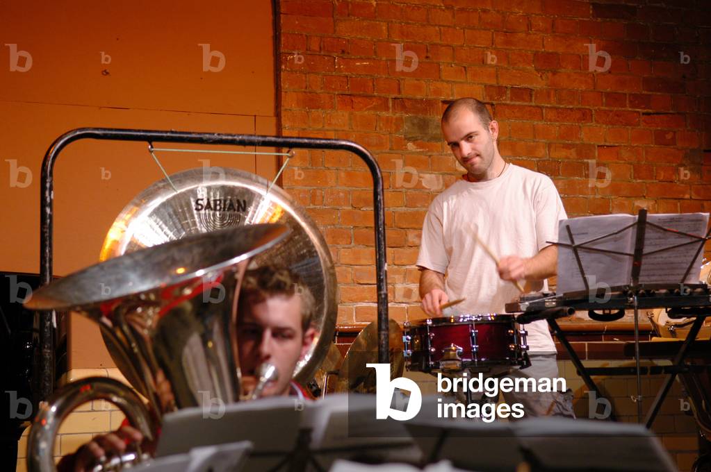 Aldeburgh,   band with musician playing tuba