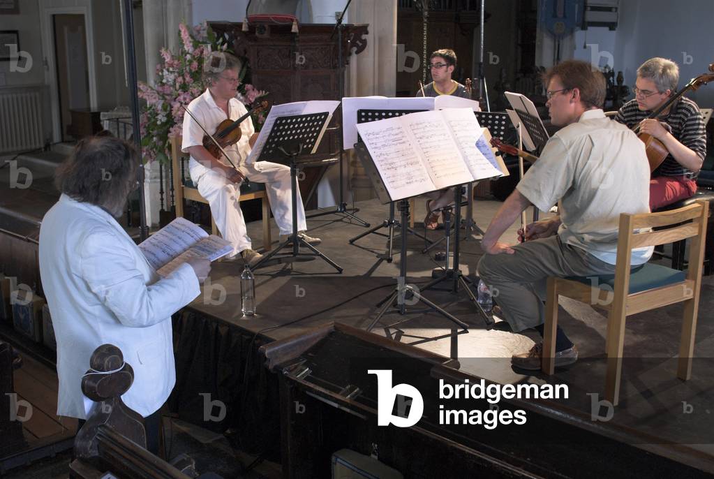 Arditti Quartet - with Brian Ferneyhough (conducting), Irvine Arditt (violin), Ashot Sarkissjan (violin), Ralf Ehlers (viola), Lucas Fels (cello), Aldeburgh Parish Church, Aldeburgh Festival, 2006