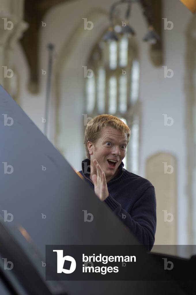 Toby Spence - British tenor rehearsing at the Blythburgh church, Aldeburgh Music Festival, Suffolk, UK, June 2007