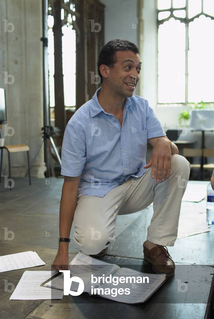 Roderick Williams (baritone) rehearsing at Blythburgh Parish Church, Aldeburgh Festival, 2006