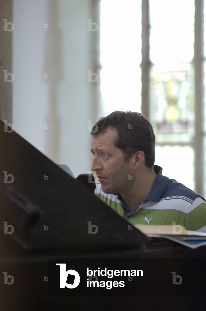 Thomas Adès - British composer, conductor and pianist rehearsing at the Blythburgh church, Aldeburgh Music Festival, Suffolk, UK, June 2007