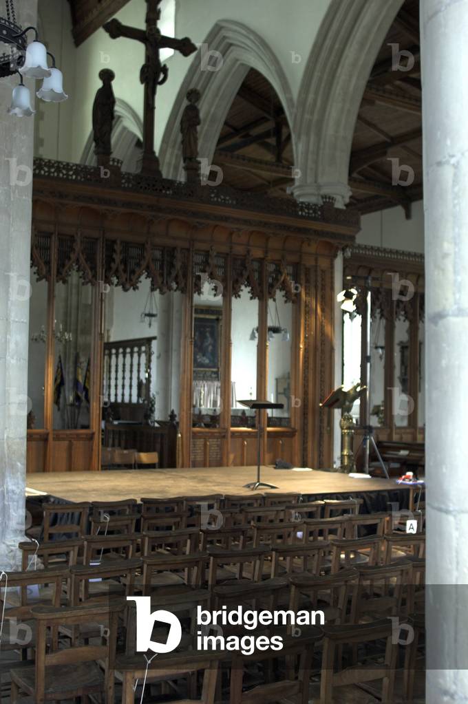 Orford Church - view of the interior of the church in Aldeburgh, England used during the Aldeburgh Festival, 1 June 2005