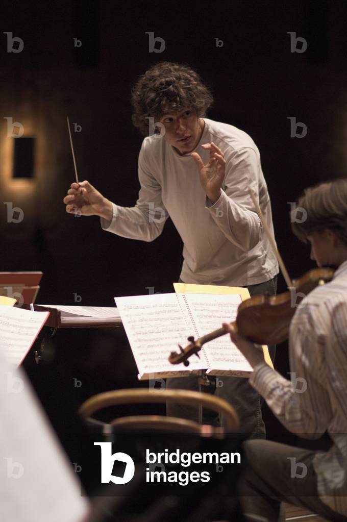 Robin Ticciati - conductor during rehearsal at Snape Maltings, Aldeburgh Festival, 2006